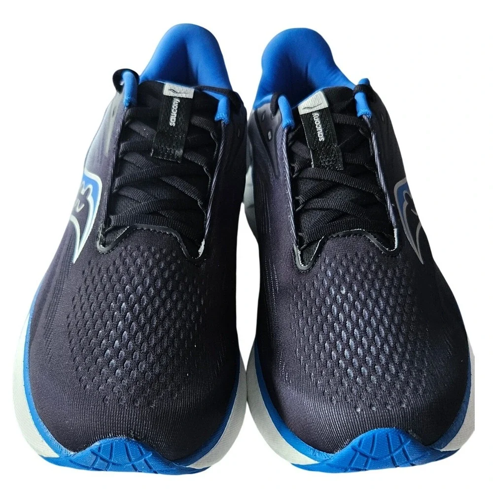 Saucony Ride 18 Mens Running Shoes Black Skydiver Blue S21000-160 Size 12 NEW
